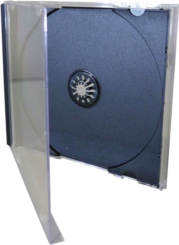 CD-Jewelcase mit schwarzem Tray - 50 Stck (CD-Huellen Jewel Case)